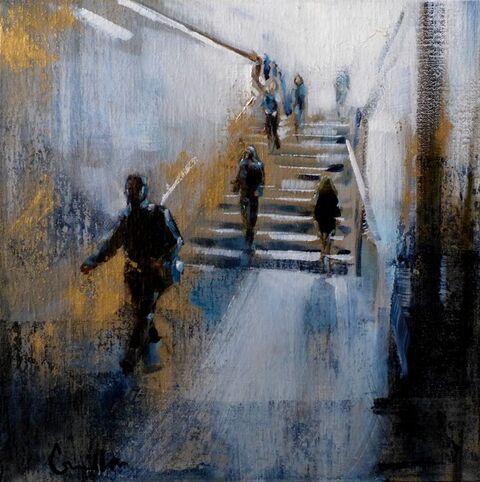 "Escaliers du métro" Huile sur toile, 30 x 30 cm
VENDU