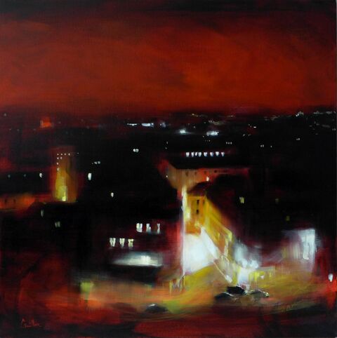 "L'esprit de la nuit" Huile sur toile, 100 x 100 cm
VENDU