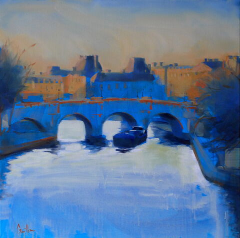 "Le Pont Neuf" Huile sur toile, 60 x 60 cm
