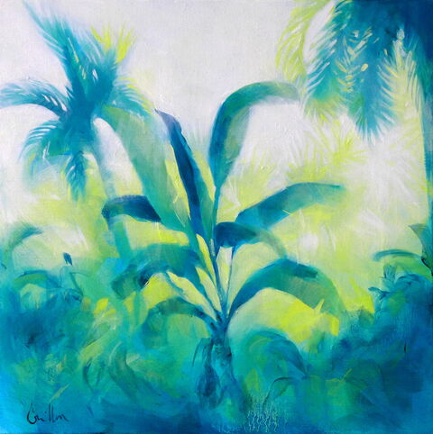 "Paradise II" Huile sur toile, 50 x 50 cm