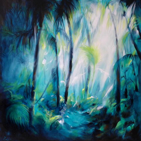 "Wilderness IV" Huile sur toile, 100 x 100 cm